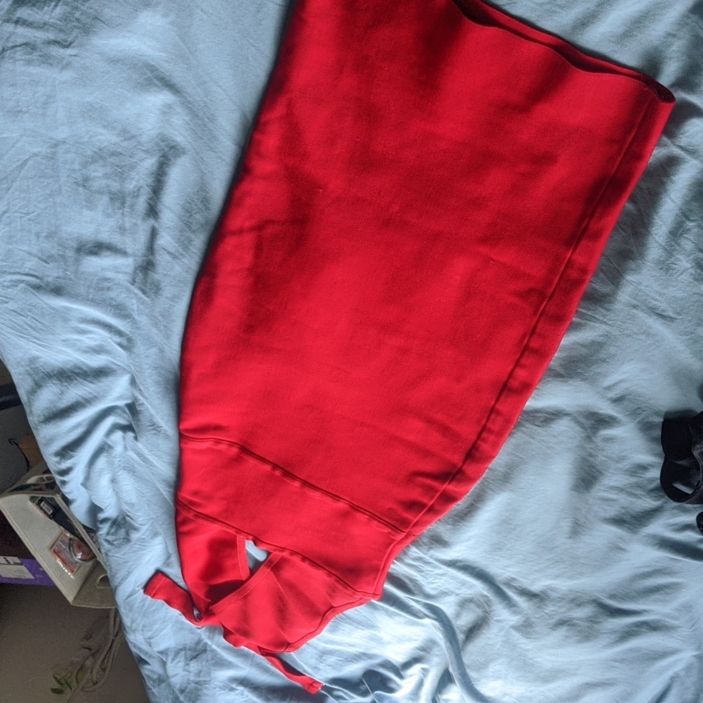 Red Halter bandage dress